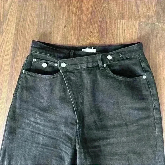 Criss cross wide-leg denim in black size L - Picture 3 of 9